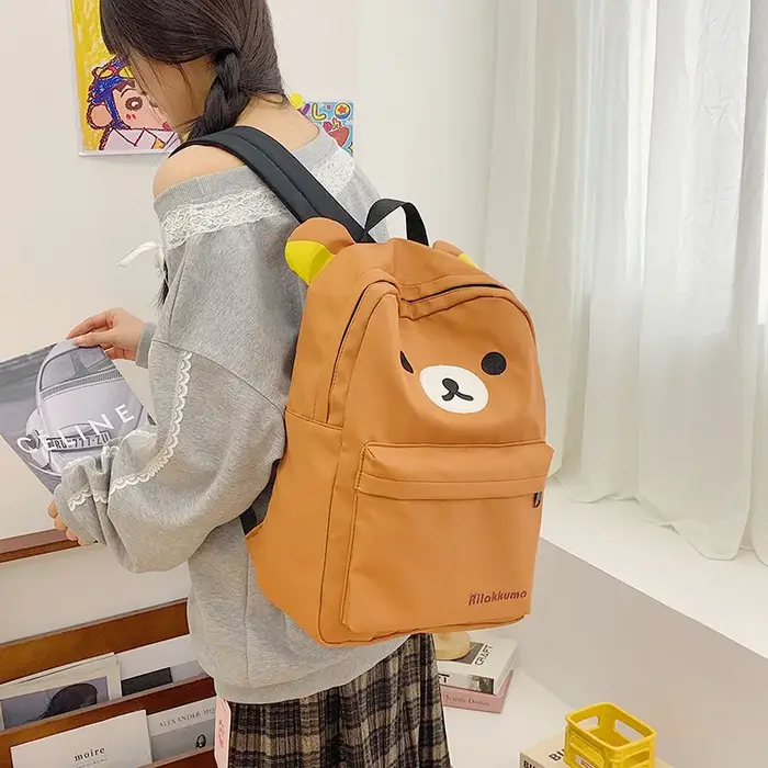 Chaud mignon ours Rilakkumas sac à dos grande capacité Anime dessin
