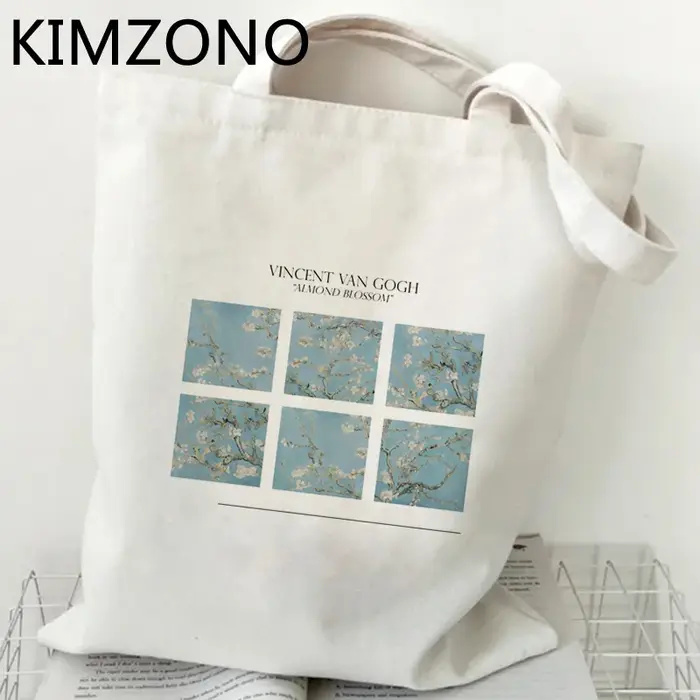 Van Gogh sac à provisions shopping shopper épicerie eco sac à main fourre-tout sacola tissé grab