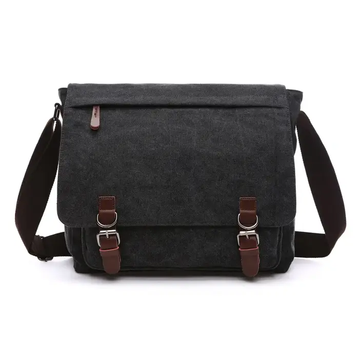 Hommes toile sac de messager Vintage marque affaires décontracté voyage sac à bandoulière ordinateur