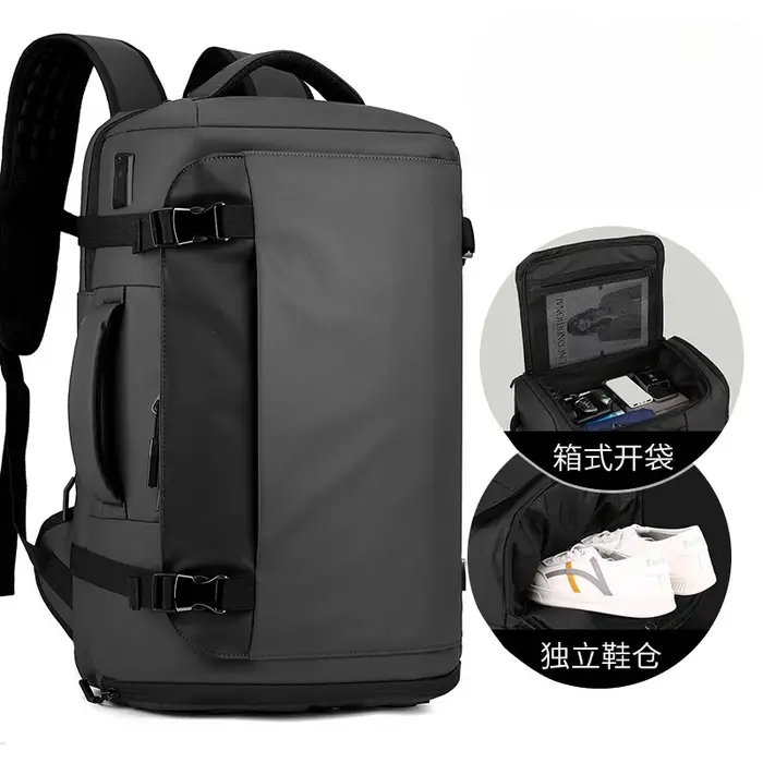 Sac à dos de voyage extérieur Simple sac à dos respirant réduction de la charge épaule dos grande capacité USB indépendant