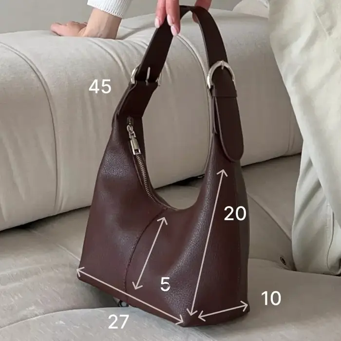 Sac à main souple en PU de style minimaliste urbain