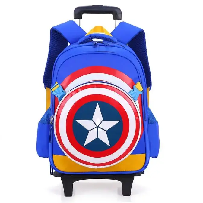 Sac de chariot d'école pour enfants pour garçons sac à dos à roulettes