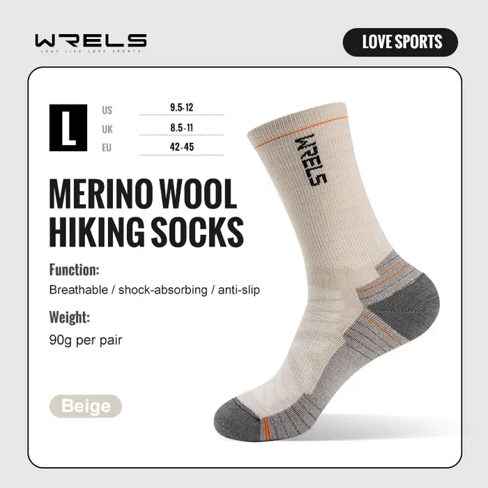 WRELS chaussettes en laine mérinos