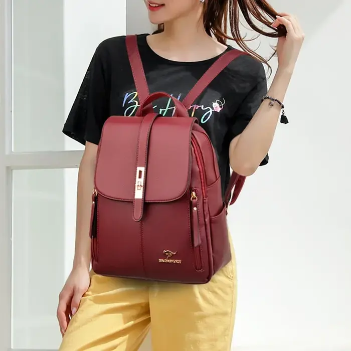 Femmes grande capacité sac à dos de haute qualité en cuir Vintage sacs