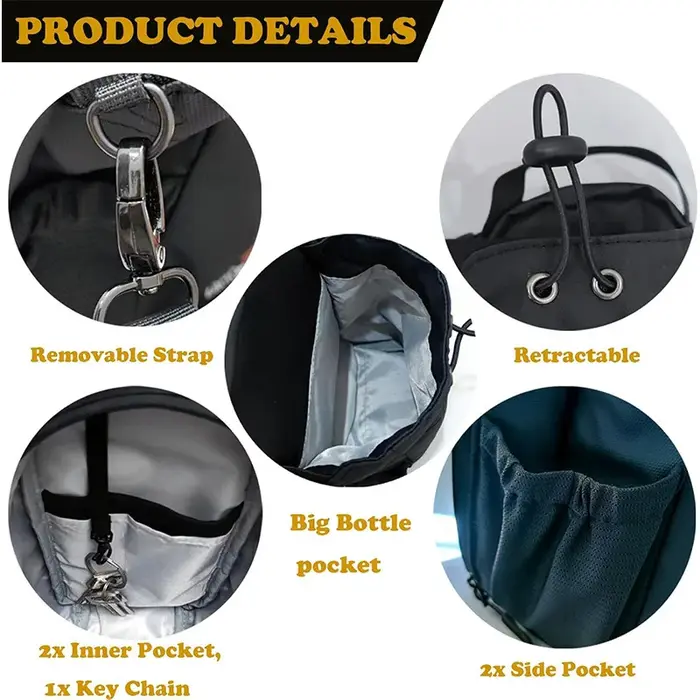 Sac de sport magnétique pour hommes et femmes – Bouteille à bandoulière avec fixation