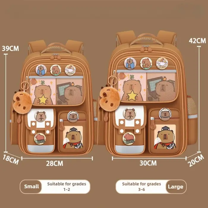Capybara enfants sacs d'école pour garçons