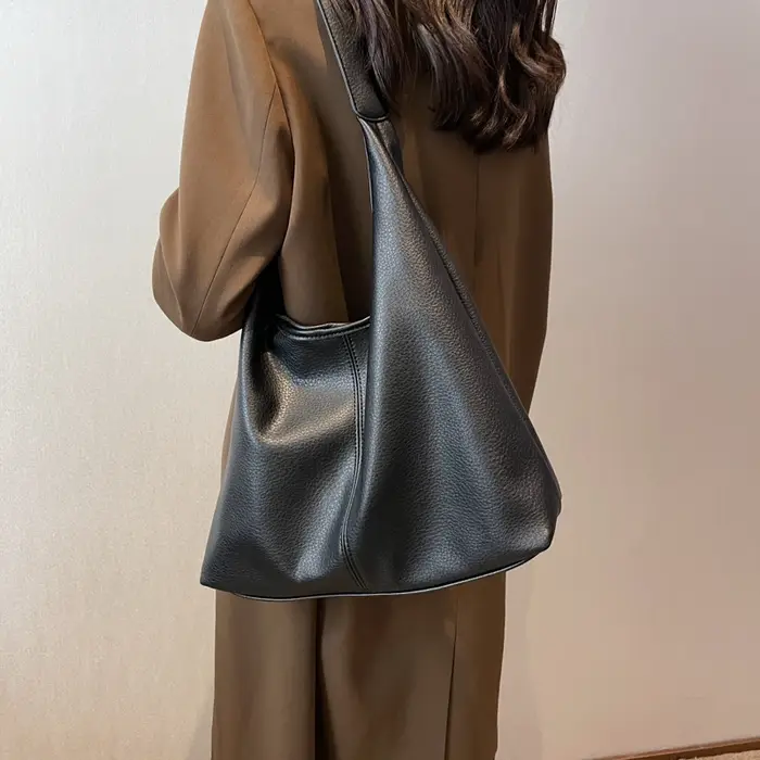 sac a main femme sac bandouillere femme sacs à provisions sacs fourre-tout Ensemble de sacs à main en cuir souple pour femmes, fourre-tout à bandoulière Simple, couleur Pure, grande capacité, 2 en 1