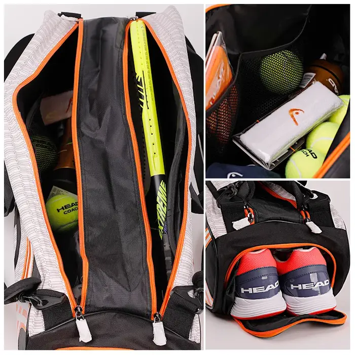 Sac à dos de raquette de tennis avec sac à chaussures séparé