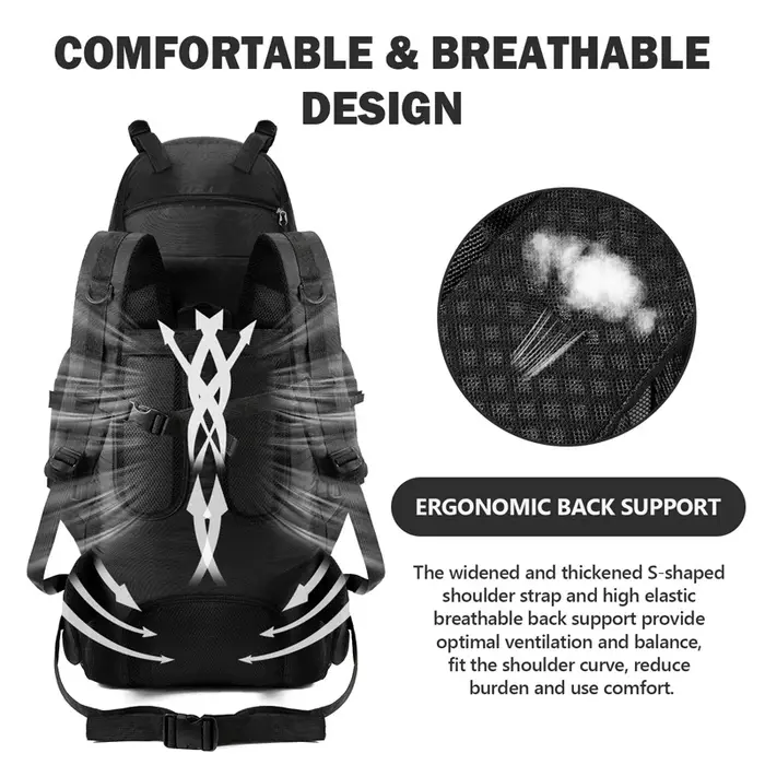 Sac à dos de randonnée imperméable 90L