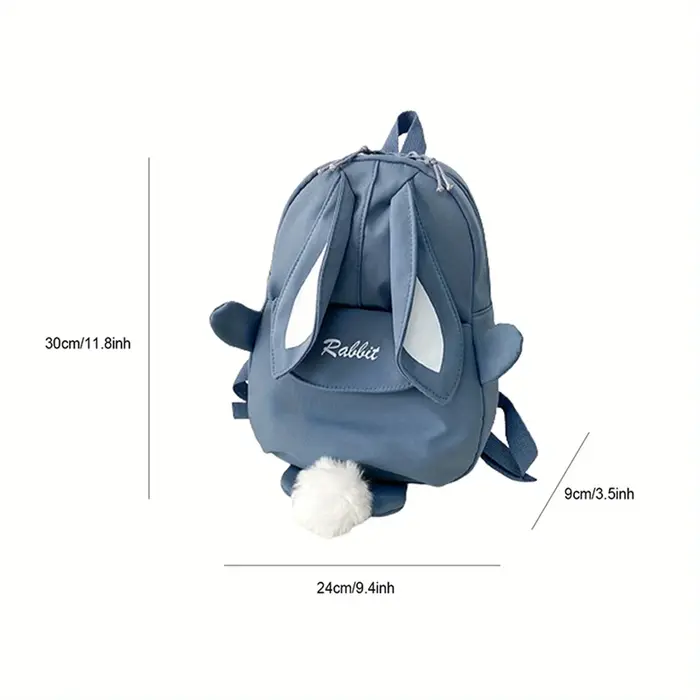 Fille lapin oreille sac à dos cartable décontracté étanche grande capacité école sac à dos lisse fermeture éclair solide adolescents voyage et cadeaux