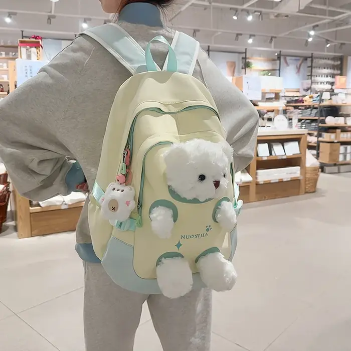 TRAVEASY – sac à dos ours en peluche pour filles