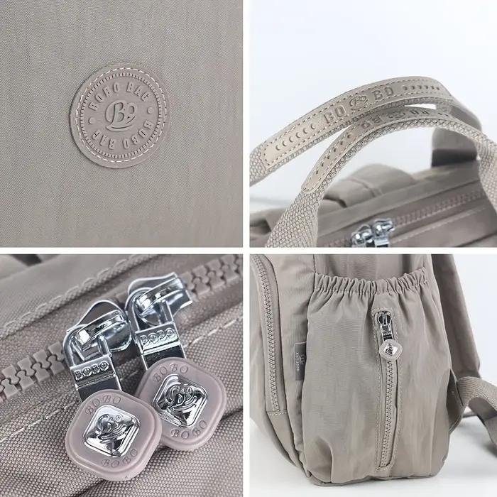 Sac à dos femme, sac à dos de voyage, cartable d'école, grande capacité et poches multiples, matière nylon.