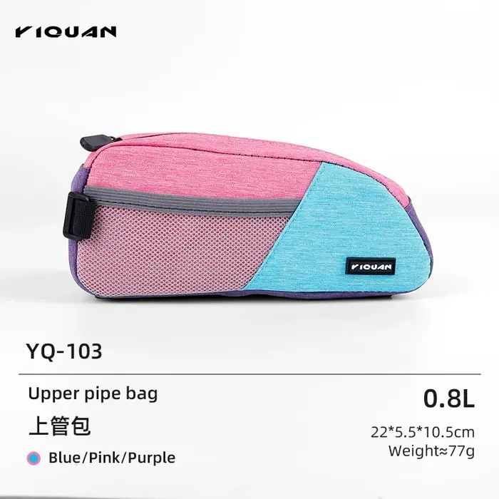 ESLNF Sacoche de vélo imperméable rétro patchwork pour tube supérieur