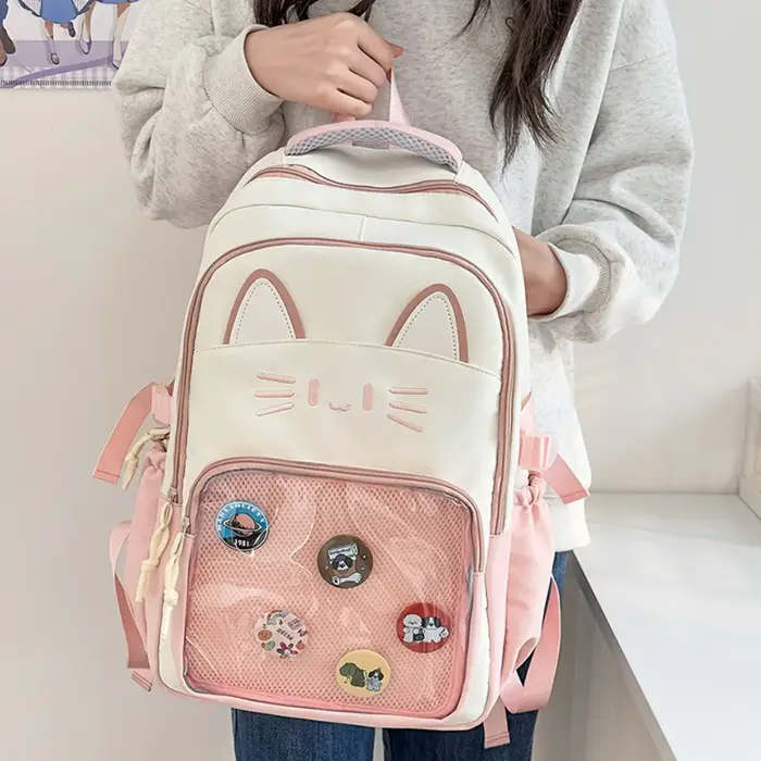 Kawaii Transparent Ita sac à dos grande capacité double bandoulière