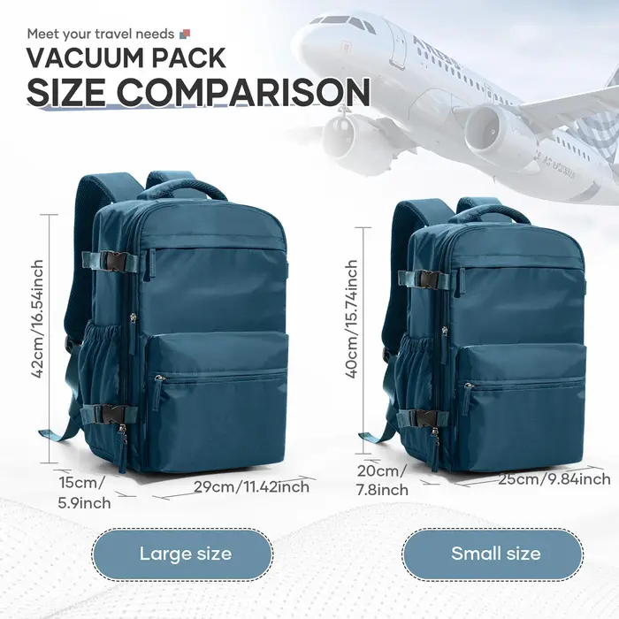Ryanair 40x20x25 sac de cabine hommes Air sous vide Compression sac à dos bagage à main sac à dos pour ordinateur