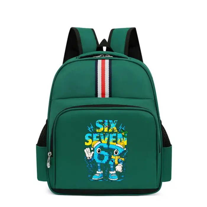 Sac à dos étanche Six Seven 6 7 cerveau italien dessin animé sacs primaires enfants Meme 67 sac à dos pour la maternelle garçons filles cadeau