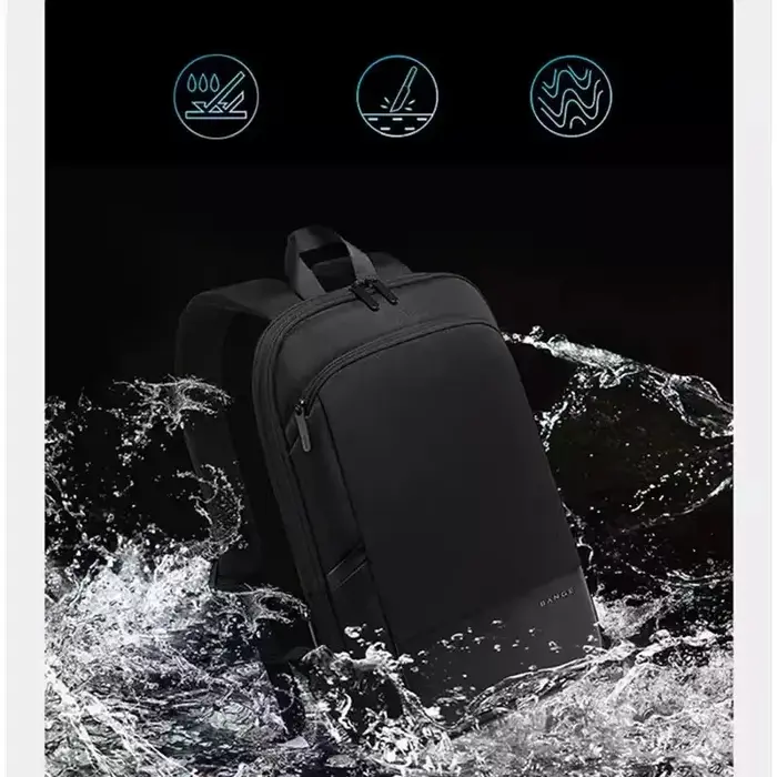 BANGE mince hommes d'affaires extensible étanche 15.6 "sac à dos pour ordinateur portable mode mâle