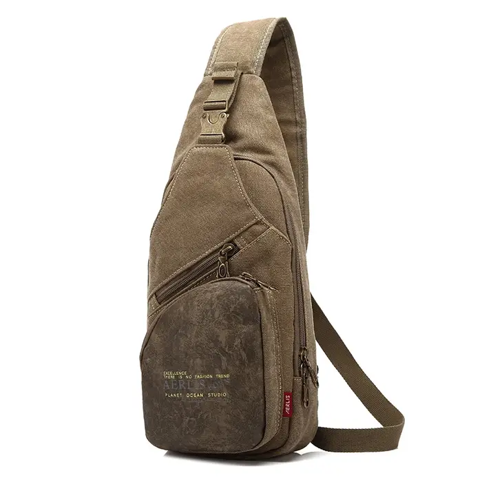 Sac de poitrine en toile pour hommes