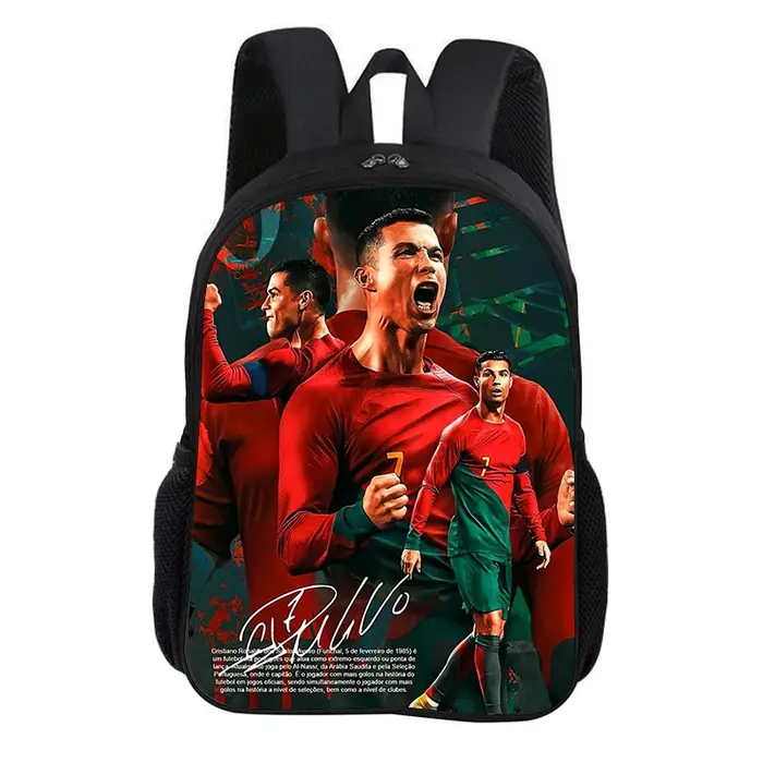 Sac à dos scolaire Ronaldo CR Football Star, sac à dos pour enfant, sac à livres, sac à dos de mode,