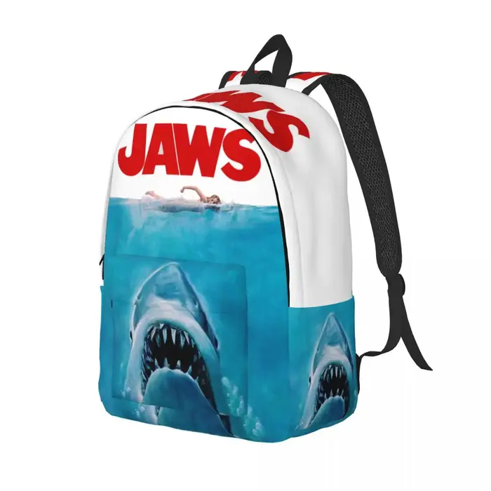 Mâchoires affiche de film classique sac à dos classique sport lycée travail requin affiche sac à dos