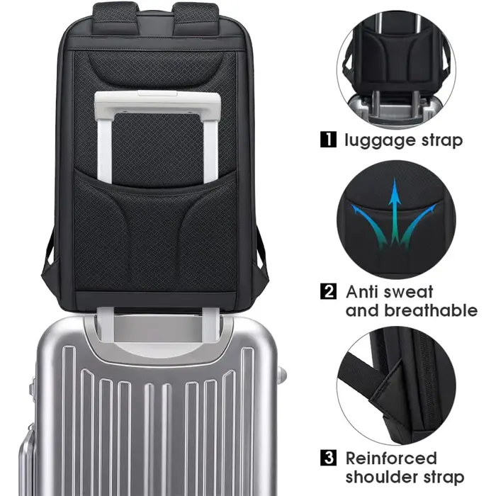 BANGE affaires sacs à dos ordinateur portable 15.6 pouces multifonctionnel étanche grande capacité t