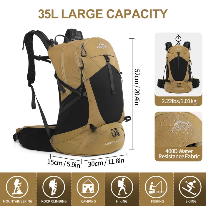 Sac à dos de montagne 35 litres pour homme et femme