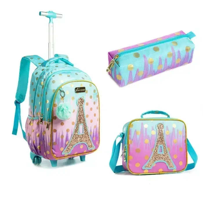 Sac à dos à roulettes pour enfants, sac à dos à roulettes pour garçons, sac à roulettes d'école, ens