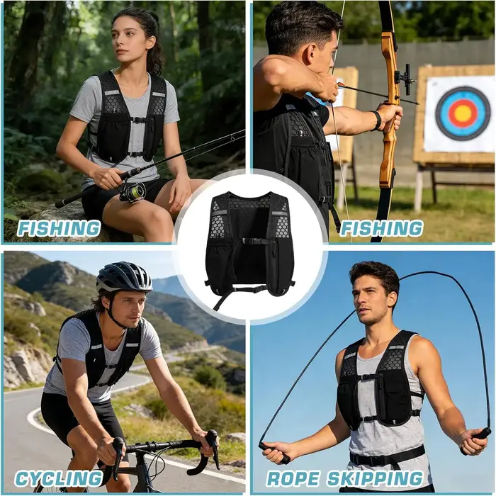 Gilet de course, sac à dos d'hydratation léger
