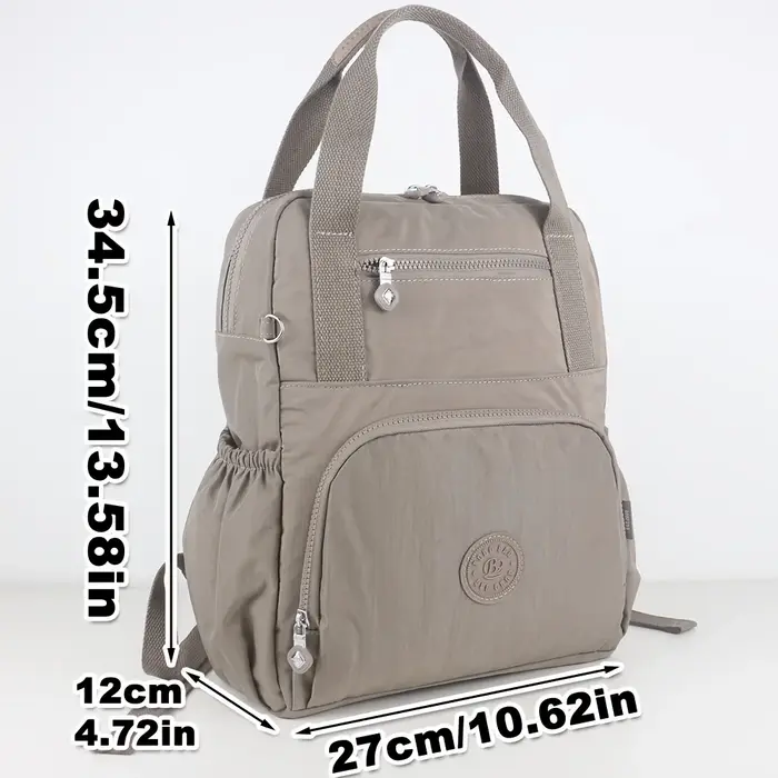Sac à dos femme, sac à dos de voyage, cartable d'école, grande capacité et poches multiples, matière nylon.