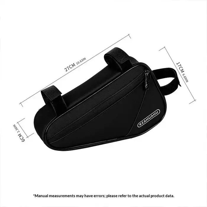 Sac de cadre triangulaire pour vélo, sac de rangement compact, installation facile pour les trajets