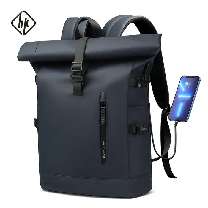 HK grand sac à dos pour ordinateur portable 15.6 pouces hommes sac à dos de voyage antivol pour affa