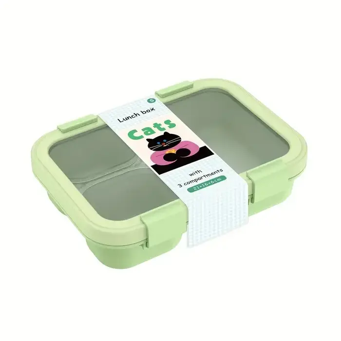 Boîte à Bento étanche, stockage des aliments pour déjeuner, avec poignées de transport empilables, b