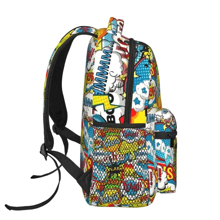 Sac à dos de voyage imprimé pop art unisexe