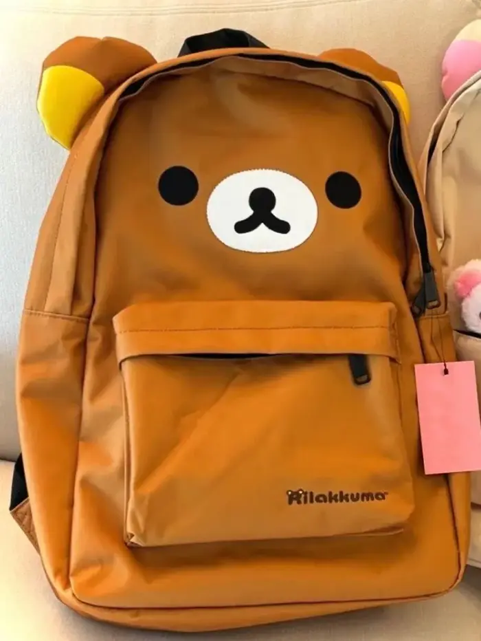 Sac à dos ours mignon Rilakkumas, grande capacité, dessin animé, sac d'école élégant pour étudiants,