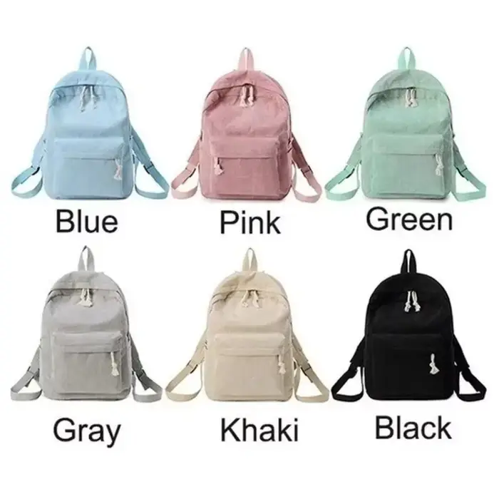 Sac à dos en velours style coréen grande capacité décontracté pour étudiant unisexe tendance pour l'extérieur et le quotidien