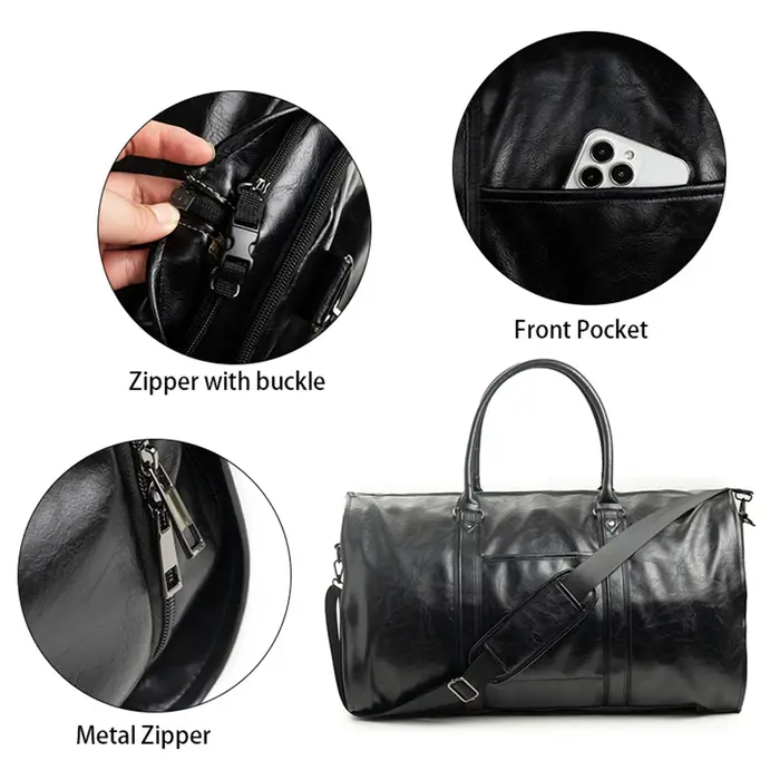 Sac de voyage en cuir pliable
