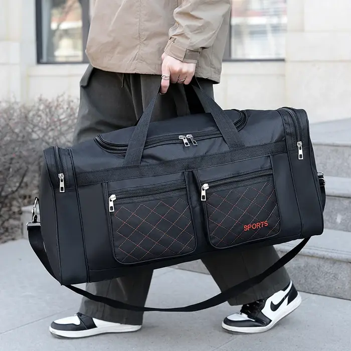Sac polochon de voyage en nylon pour homme