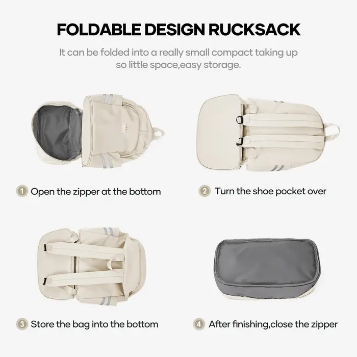Sac à dos de gymnastique pour femmes avec compartiment à chaussures