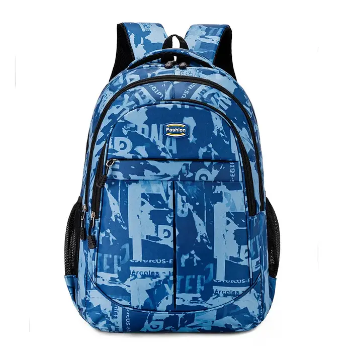 Sac à dos d'étudiant de style camouflage imprimé à la mode pour garçons