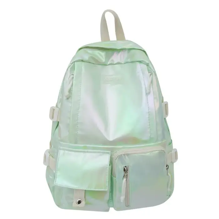 Sac à dos laser multi-poches style coréen grande capacité pour étudiants, sac de rangement, sac de v
