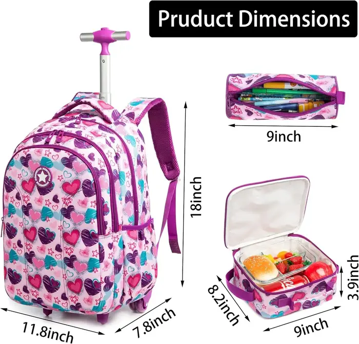 Sac à dos à roulettes pour enfants sac