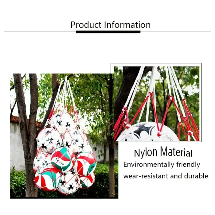 Sac en filet pour ballons de sport en Nylon épais