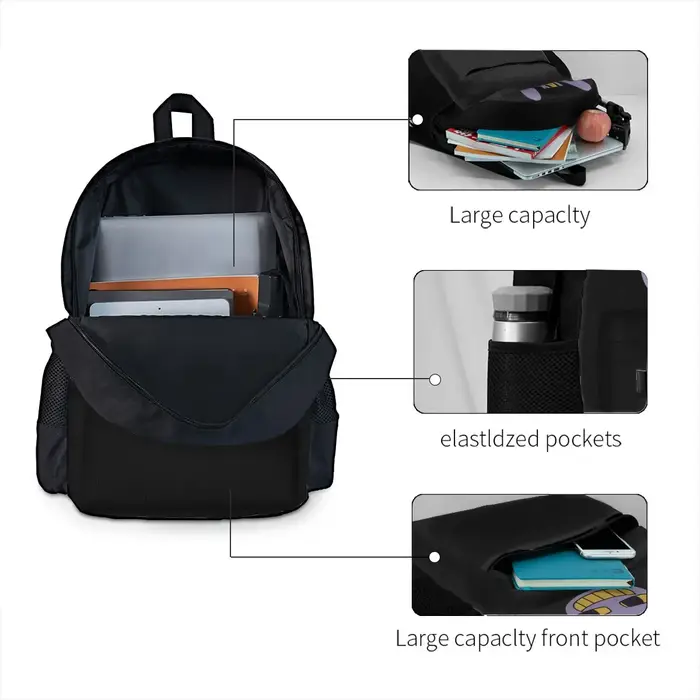 Jax avec nom (le incroyable cirque numérique) sacs à dos garçons filles Bookbag enfants