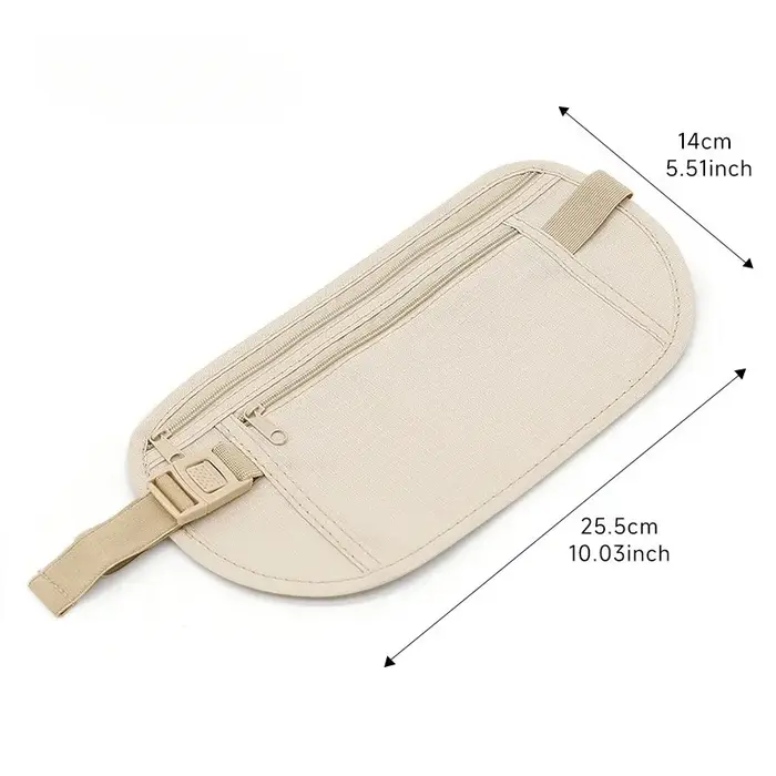 Sac de taille de Sport pour course à pied, sac de taille de voyage Invisible, pochette pour passepor