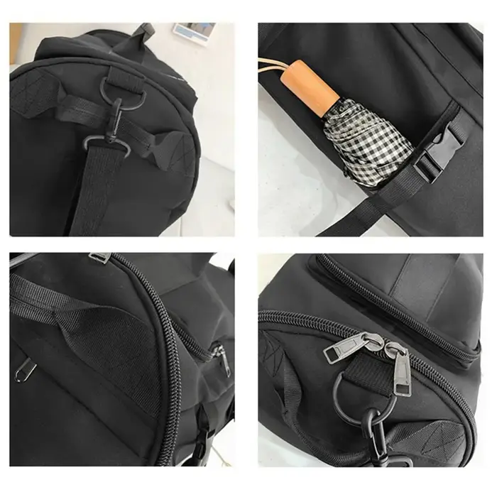Sac à dos de sport noir rond pour hommes et femmes