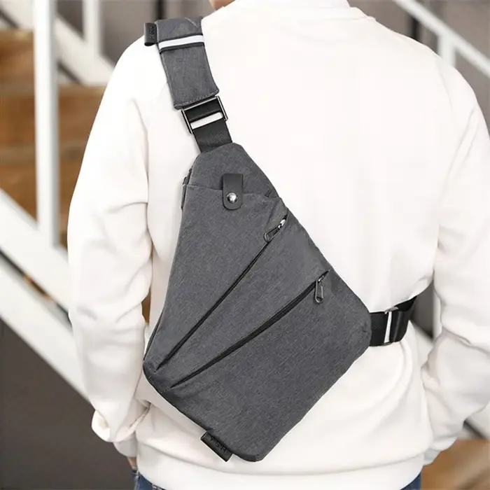 Sacs de poitrine multifonctions Anti-vol, sacs à bandoulière simples pour hommes, sacoche étanche à bandoulière, Sac banane