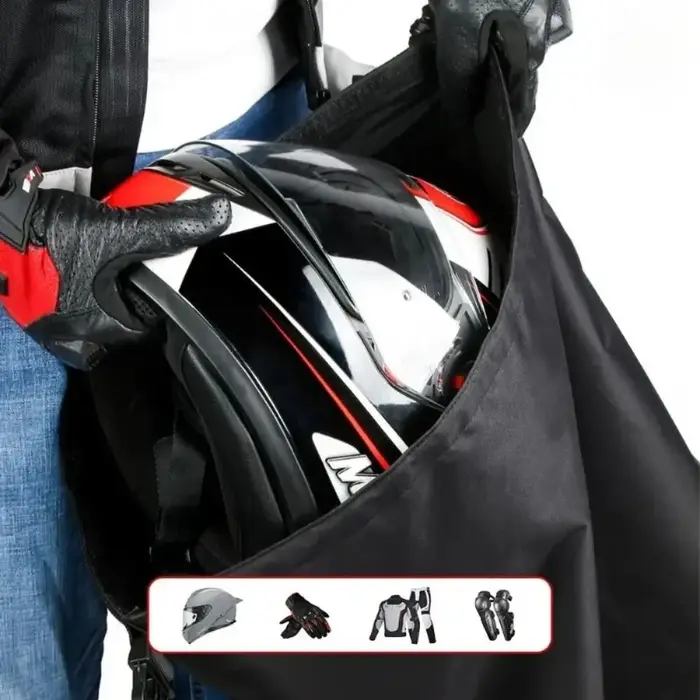 Sac de casque de moto antivol grande capacité avec boucle d'assurance