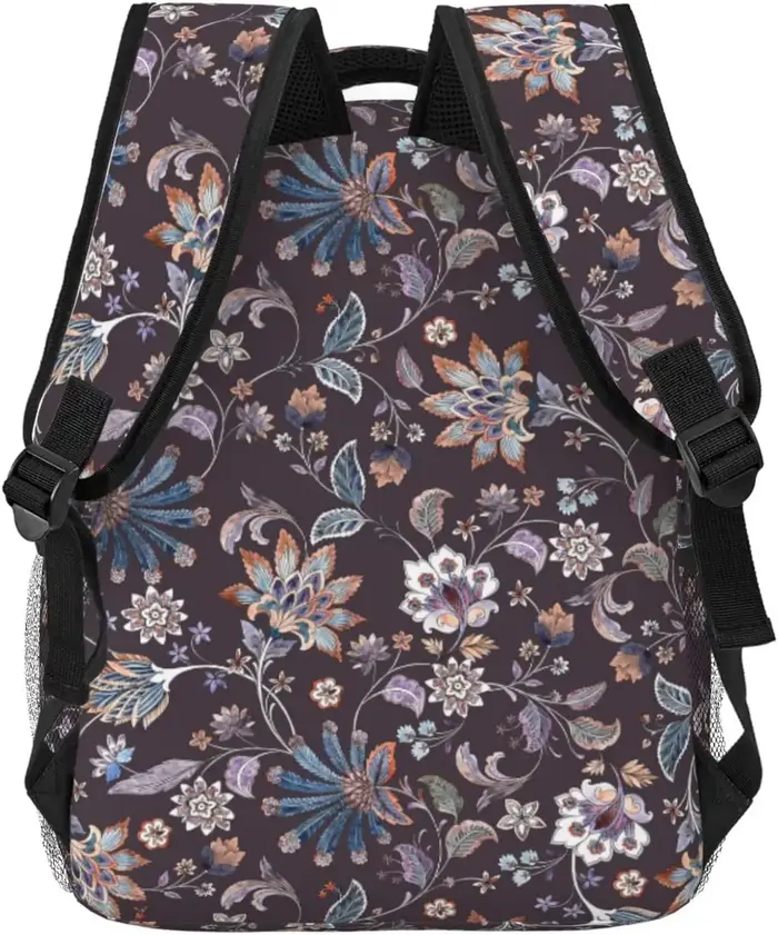 Sac à dos léger à fleurs ethniques pour ordinateur portable pour hommes et femmes