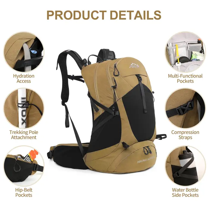 Sac à dos de montagne 35 litres pour homme et femme
