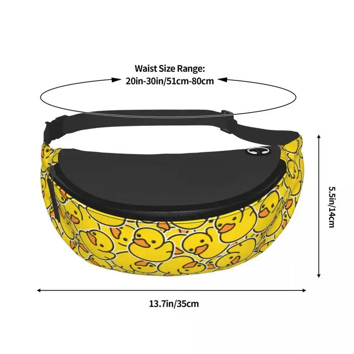 Sac banane personnalisé canards jaunes pour femmes et hommes